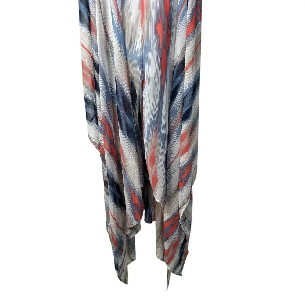 Fashion Nova Feels Like Destiny Maxi Dress Blue Combo Size 3X Asymmetrical - Picture 3 of 13